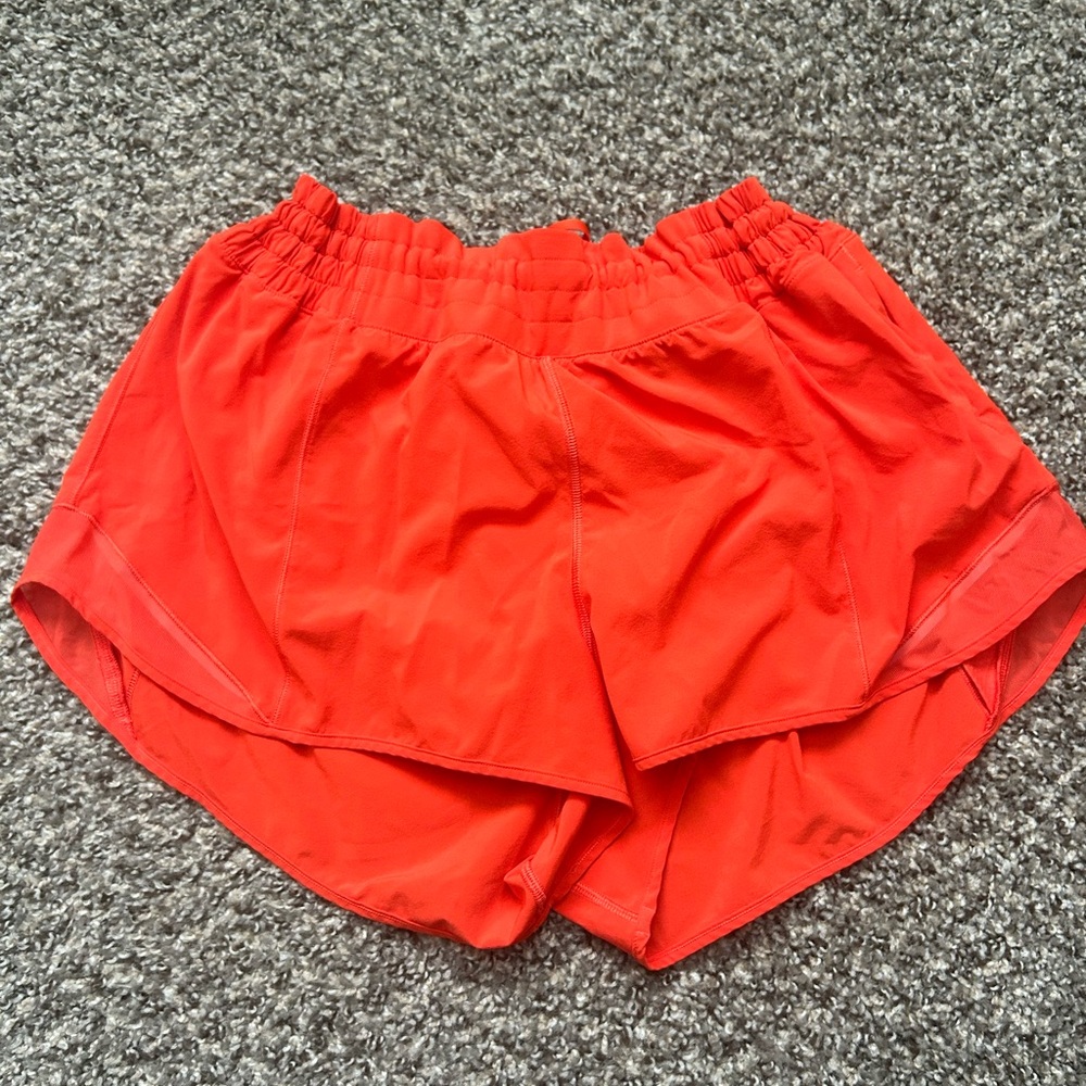 lululemon athletica Bright Orange Athletic Shorts